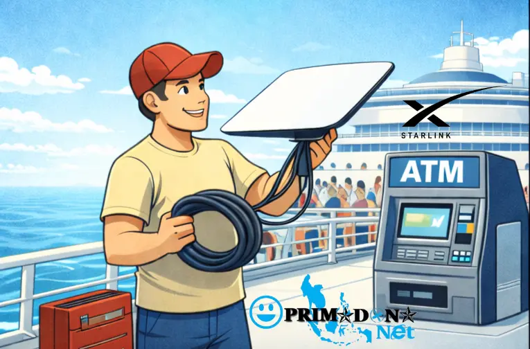 Instalasi Starlink Maritime PRIMADONA Net